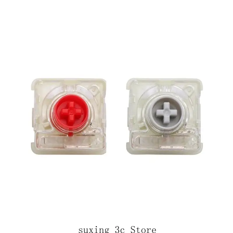 E8be 4pcs Cherry MX Low Plump RGB Red/Silver Switch (4pcs) مفتاح خطي مثبت على لوحة المفاتيح الميكانيكية
