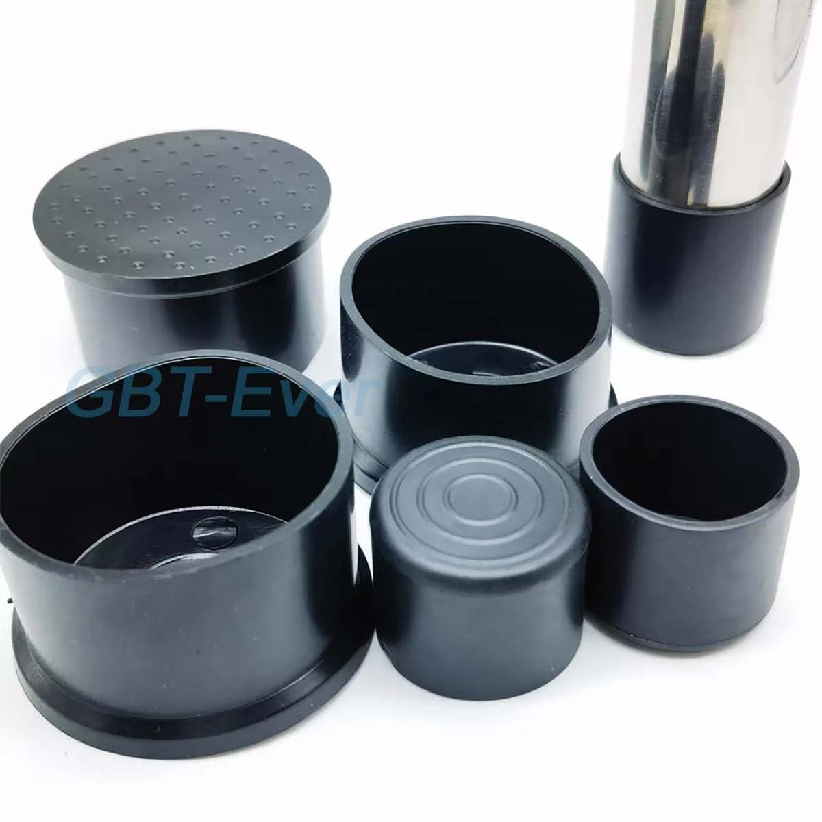 1/2/4/8Pcs ID 6-63mm Black PVC Soft Rubber Pipe Sleeve Round Caps Protection Gasket Dust Seal End Cover for Pipe Bolt Furniture