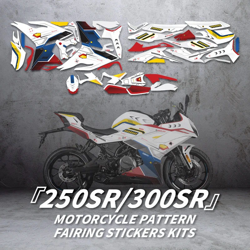 Zum Schutz und Dekorieren von Motorradzubehör mit dem Aufkleber-Set CFMOTO 250SR 300SR. Verkleidungsaufkleber in verschiedenen Farben