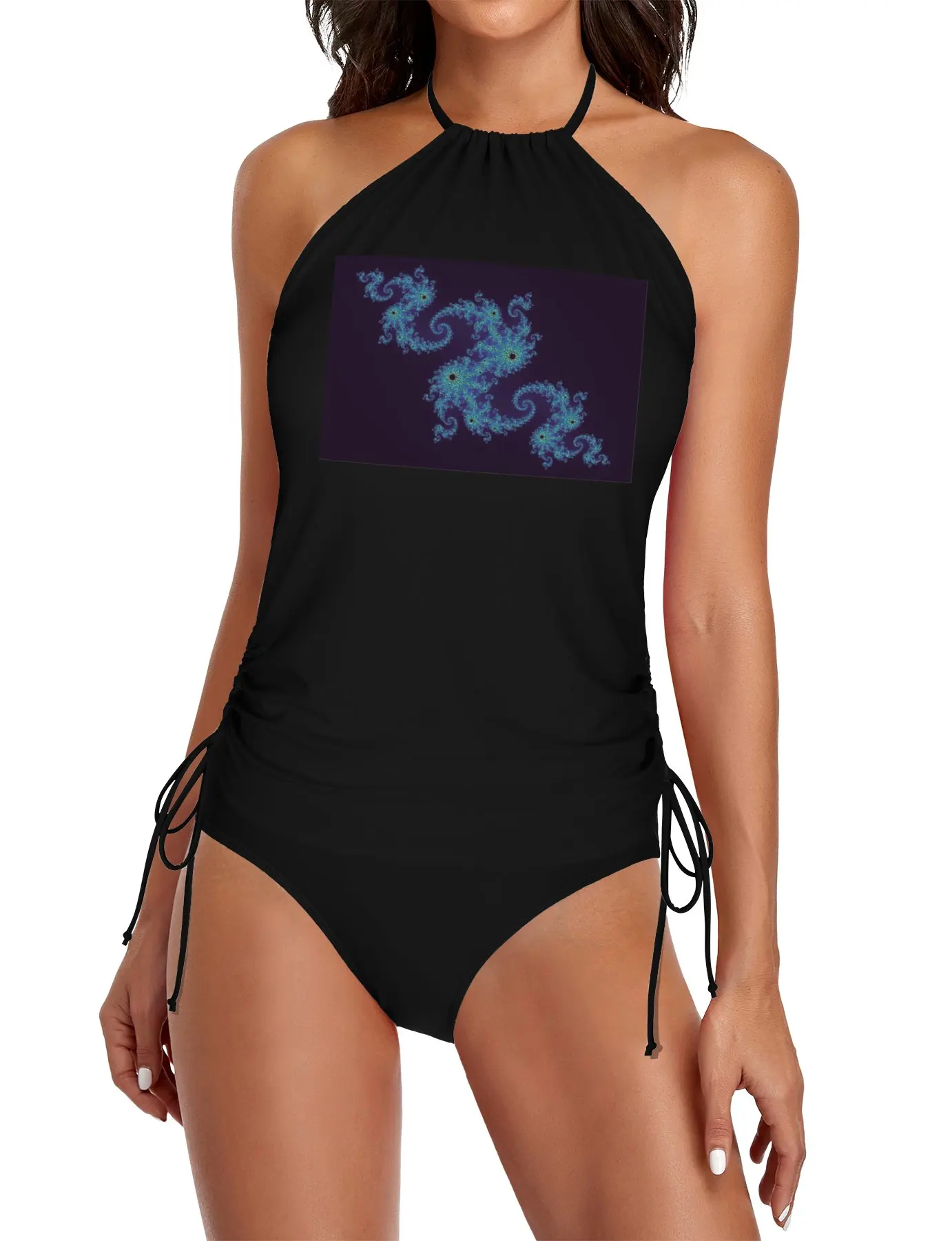 

Julia set, a fractal in the complex plane (mako). Split Swimsuit Set Women's swimsuits Two-piece bikini luxury beachwear