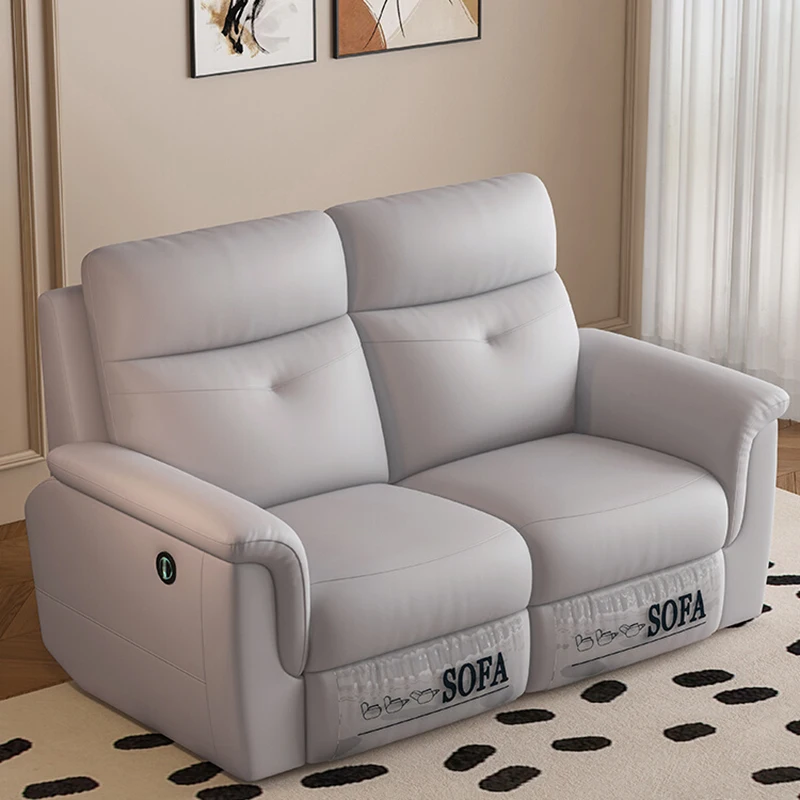 

Comfort Electric Recliner Sofa Leather Sectional Genuine Retractable Combined Couch Bed Convertible Divano Letto Furnitures