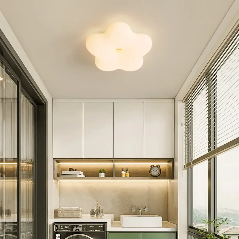 バルコニー通路シーリングライト暖かいクリーム風フルスペクトル目の保護スマートバルコニー通路入口ライト