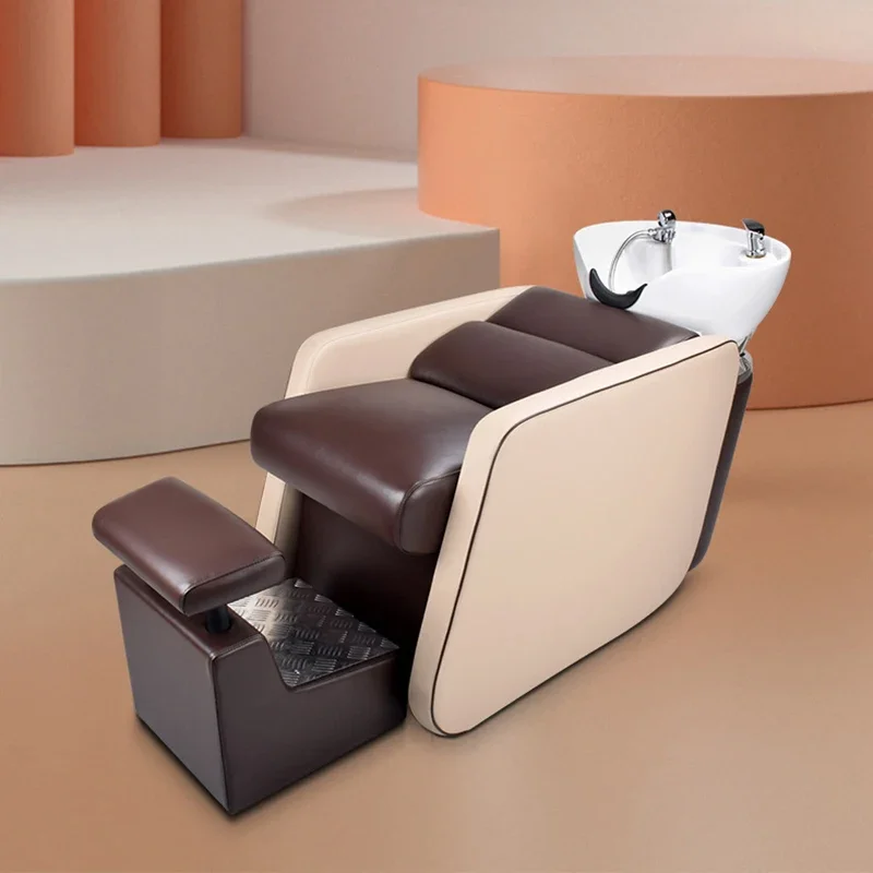 

Nordic Luxury Barbershop Shampoo Chair Hairdressing Beauty Shop SPA Massage Table Salon Furniture Silla De Peluquería FYSC