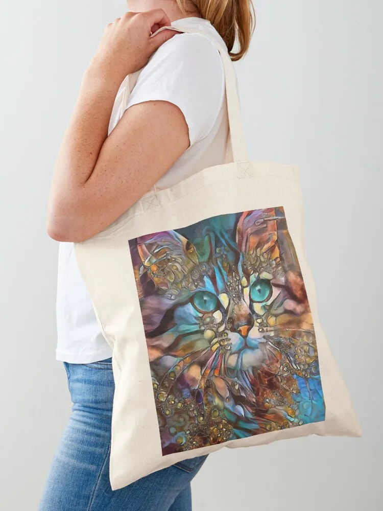 Andyna, cat, chat, cat, lea roche paintings Tote Bag tote canvas bags screen Canvas