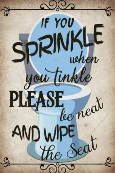 If You Sprinkle When You Tinkle Please Be Neat And Wipe The Seat Toilet Aluminum Signs Funny Tin Sign Metal Art Poster Gift sign