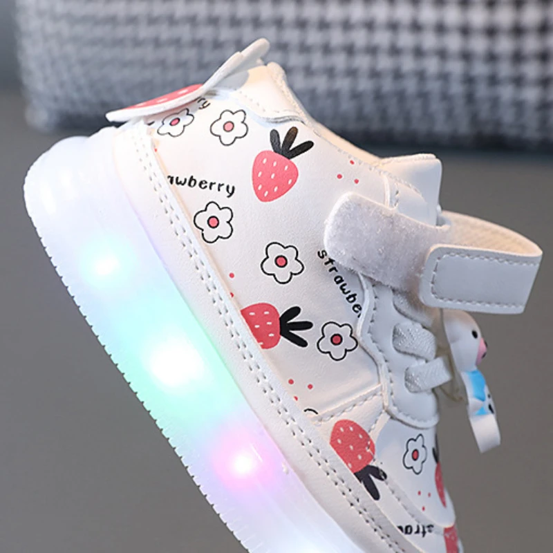 2024 Children Led Shoe Boys Girls Lighted Sneakers Glowing Shoe for Kids Soft Soled Breathable Casual Infant Toddler Baby Shoes