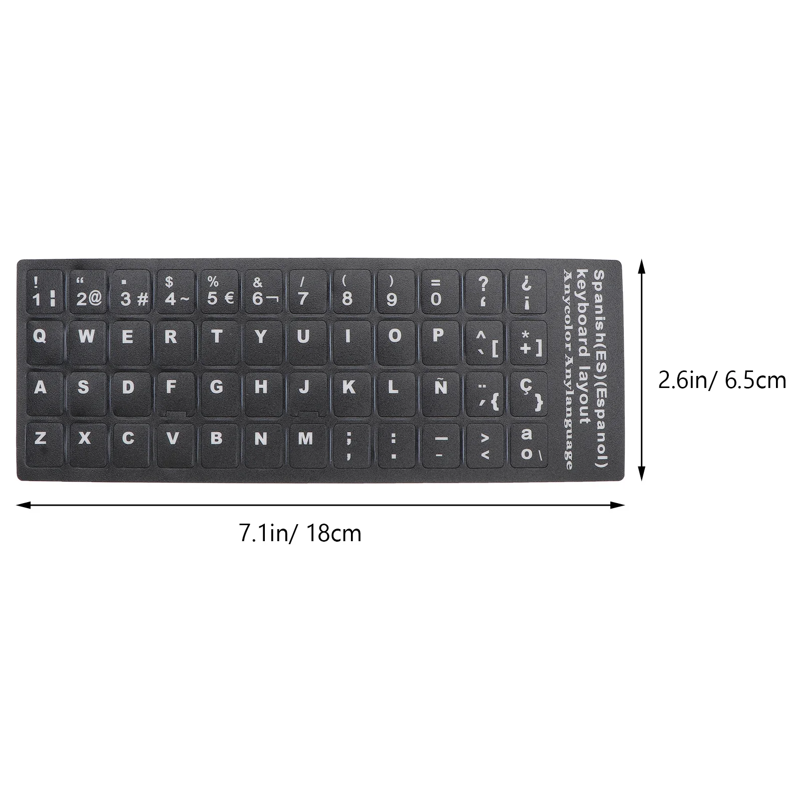 10pcs Spanish Language Keyboard Stickers Pvc Multi-Language Layout Universal Laptop Cover Replacement Skin For Office School