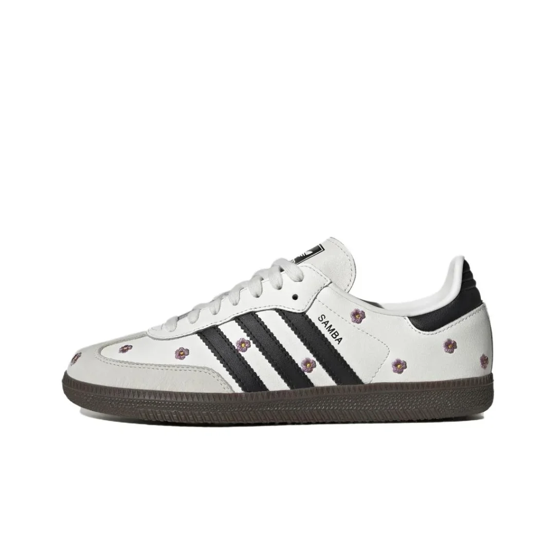 Adidas SAMBA OG comfortable and fashionable low-top board shoes Non-slip wear-resistant men and women's same casual shoes White