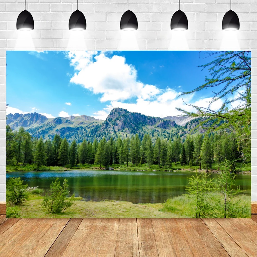 Spring Photography Backdrop Green Forest Grass Garden Park Natural Landscape Holiday Decor Photography Background Photo Studio