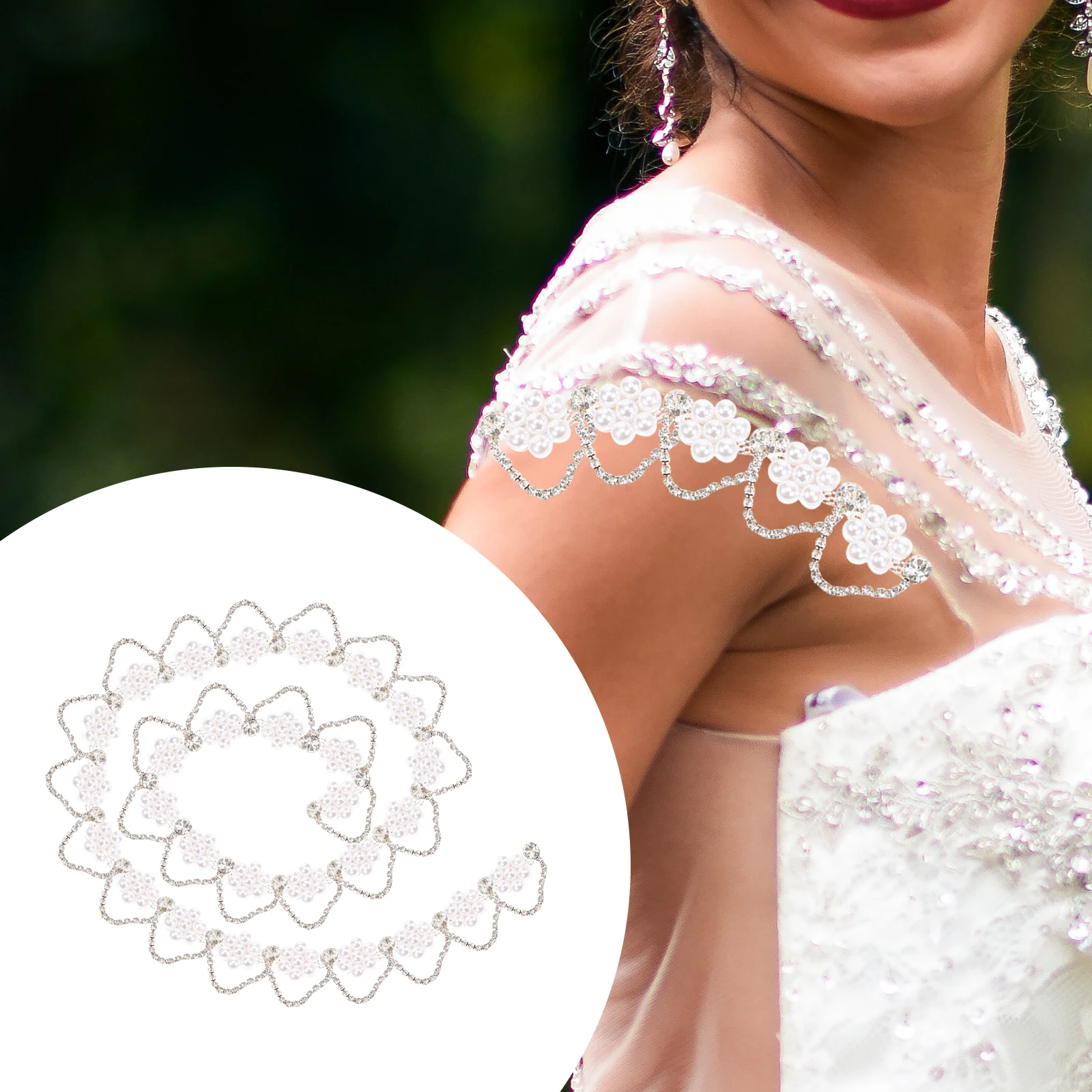 

Pearl Trim Diy Clothing Embellishment For Hair Accessories Headband Dress Shoes Craft Sewing Glitter Applique Clothing Trimming