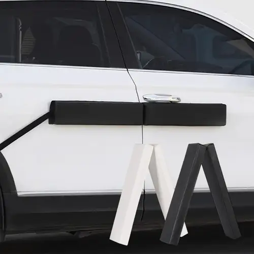 Imagen 2 del producto Tira anticolisión plegable magnética para puerta de coche, protector de puerta de estacionamiento para coche, protector de borde lateral decorativo para carrocería de coche
