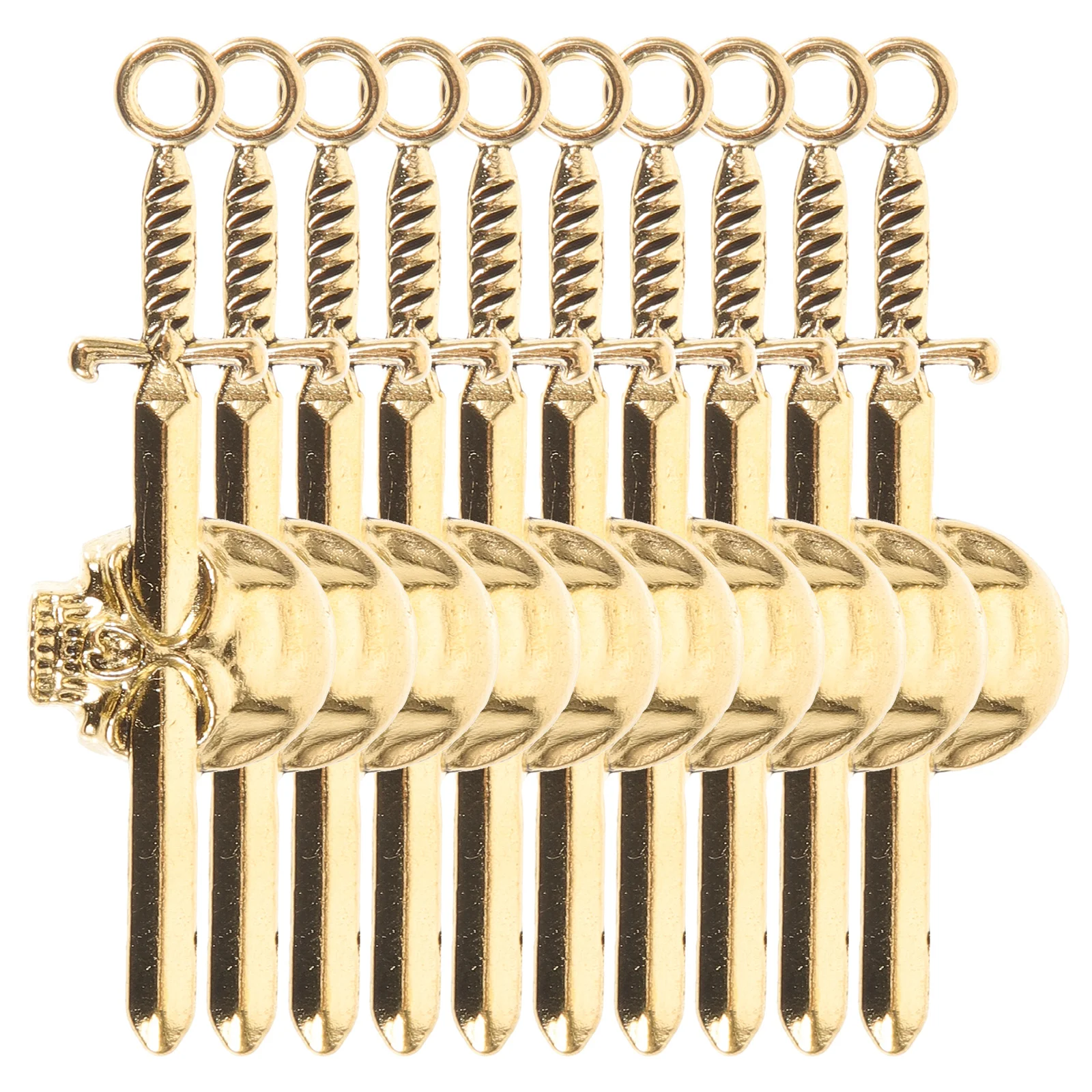 

10Pcs Skull Charm Pendants Fine Metal DIY Necklace Bracelet Halloween Crafts Accessories Gift Ideas Halloween Charm