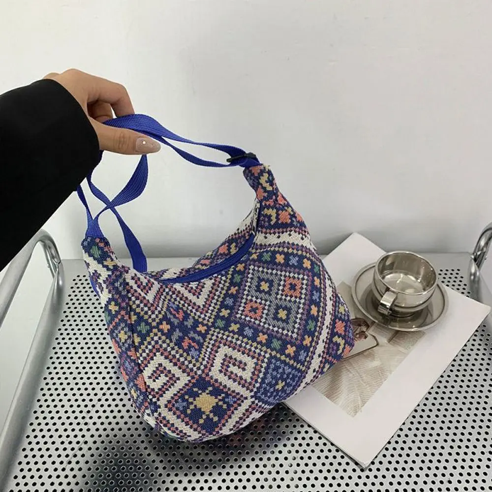 Bolso cruzado informal elegante a rayas para niñas, bolso de mano de gran capacidad, bolsos de hombro de lona para mujeres, bolsos de mensajero Coreanos