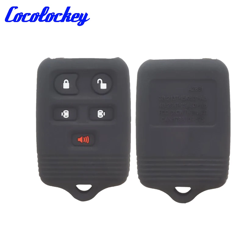 

Cocolockey 5 Button Silicone Remote Key Case Cover Shell Fob for Ford Lincoln Mercury Smart Key Car Accessories 2 Pcs/lot