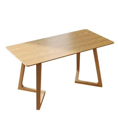 Rectangular oak solid wood dining table V-shaped legs modern Nordic style dining room furniture