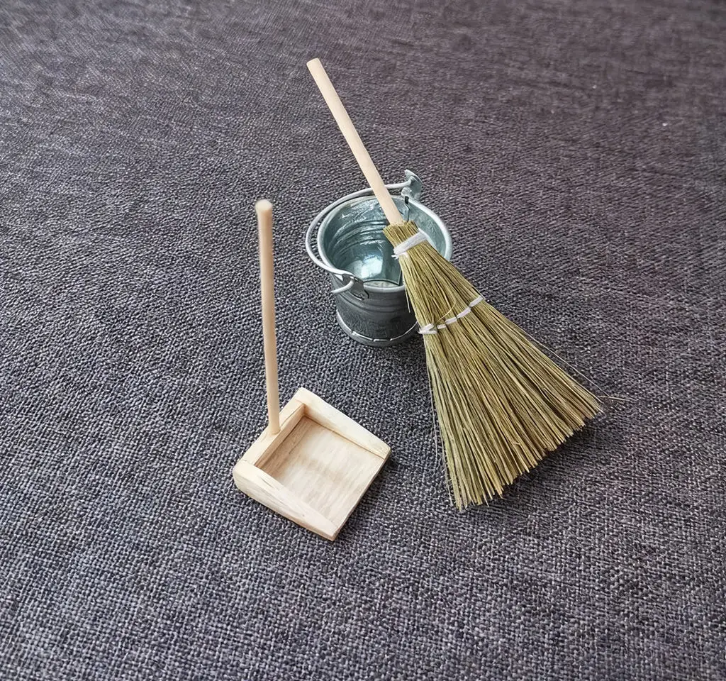 

5picecs масштаб 1:12 миниатюрное ведро для совок ручной работы-аксессуары для кукольного домика DIY сцена модель маленькая игрушечная орнамент