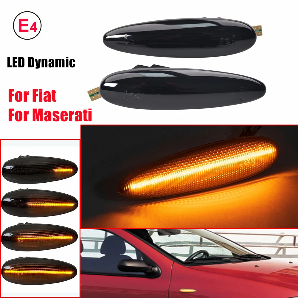 New Car Dynamic LED Side Marker Blinker Turn Signal Lamp Indicator Light Amber For Fiat Albea Palio Broavo Brava Marea Strada