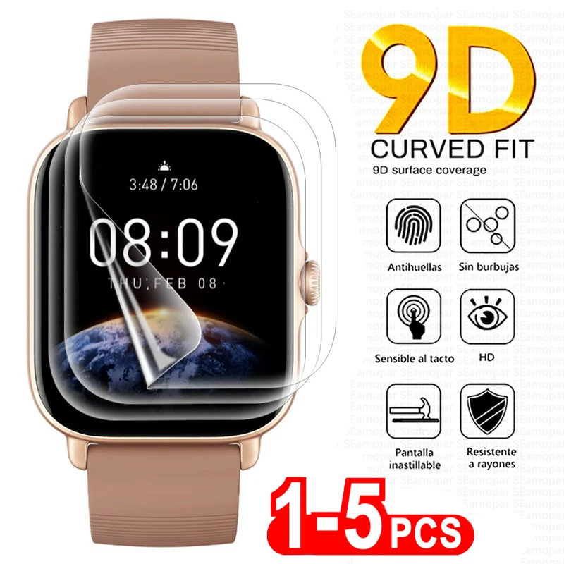 1-5pcs Soft Hydrogel Protective film for Amazfit GTS 4 Mini Screen Protector for Xiaomi Amazfit BiP S Lite Bip U Pro Stratos 3 2