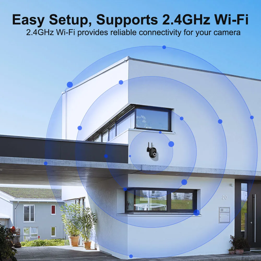 2PCS 3MP Wifi HD Night Color Cam IP Wireless Security Surveillance PTZ Camera 4X Zoom Cameras Tracking Two-way Audio