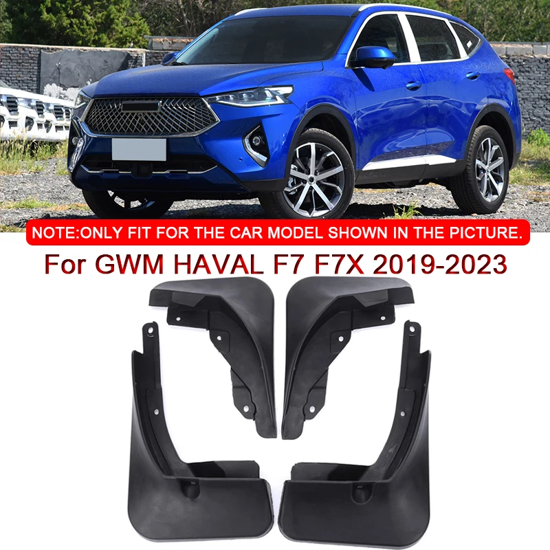 

For GWM HAVAL F7 F7X 2019-2023 Car Styling ABS Car Mud Flaps Splash Guard Mudguards MudFlaps Front Rear Fender Auto Accessory