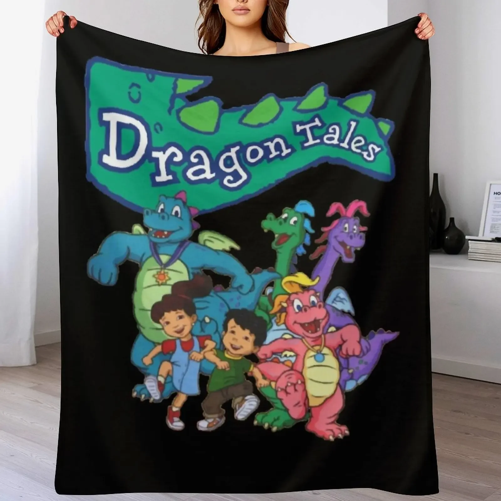 

Dragon Tales Graphic Classic Throw Blanket Multi Use Warm Blanket for Living Room Bedroom