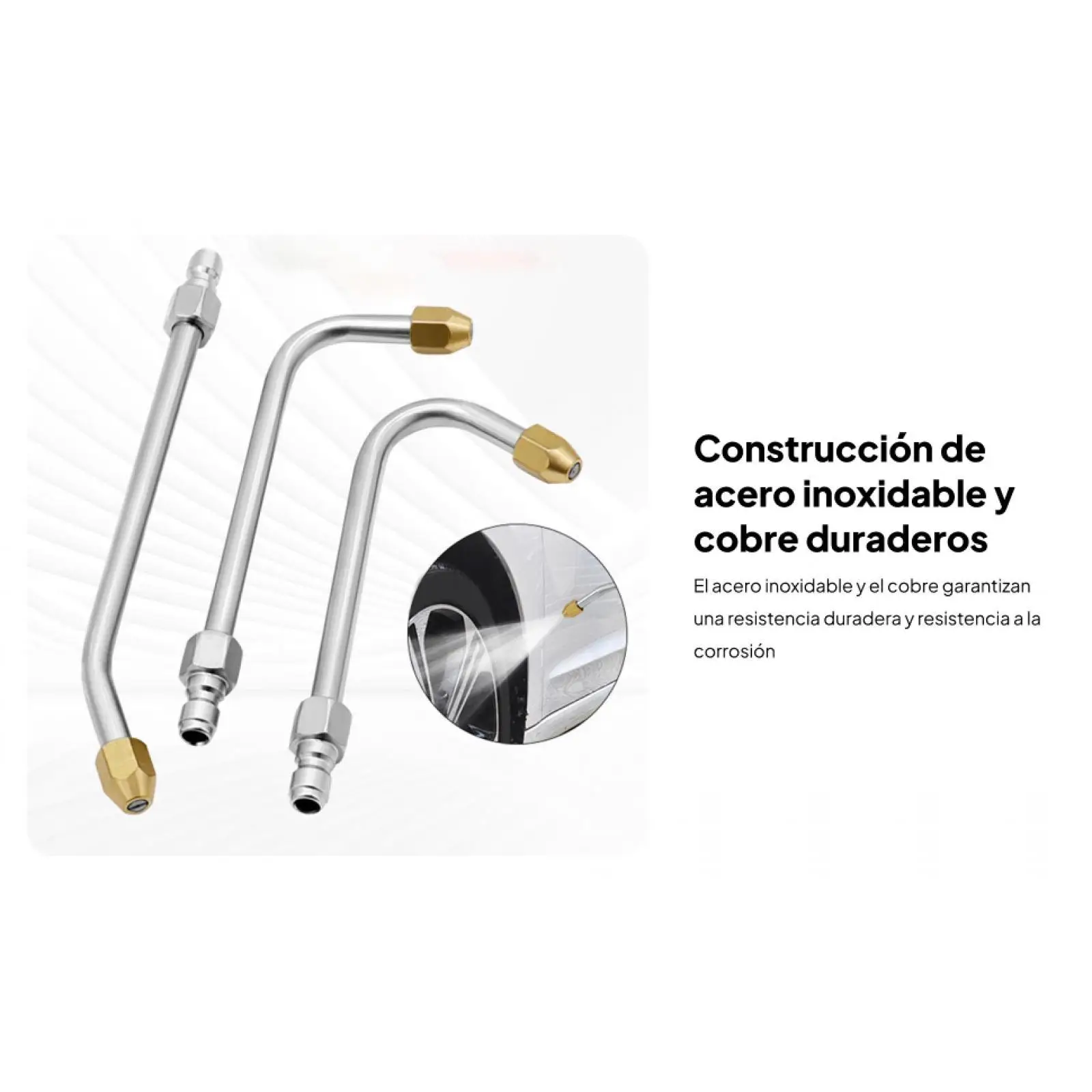 3x Pressure Washer Extension Wand 90° 25° Curved Rod Spray Wand Extension Rod for Driveways Garden Lawn Car Cleaning