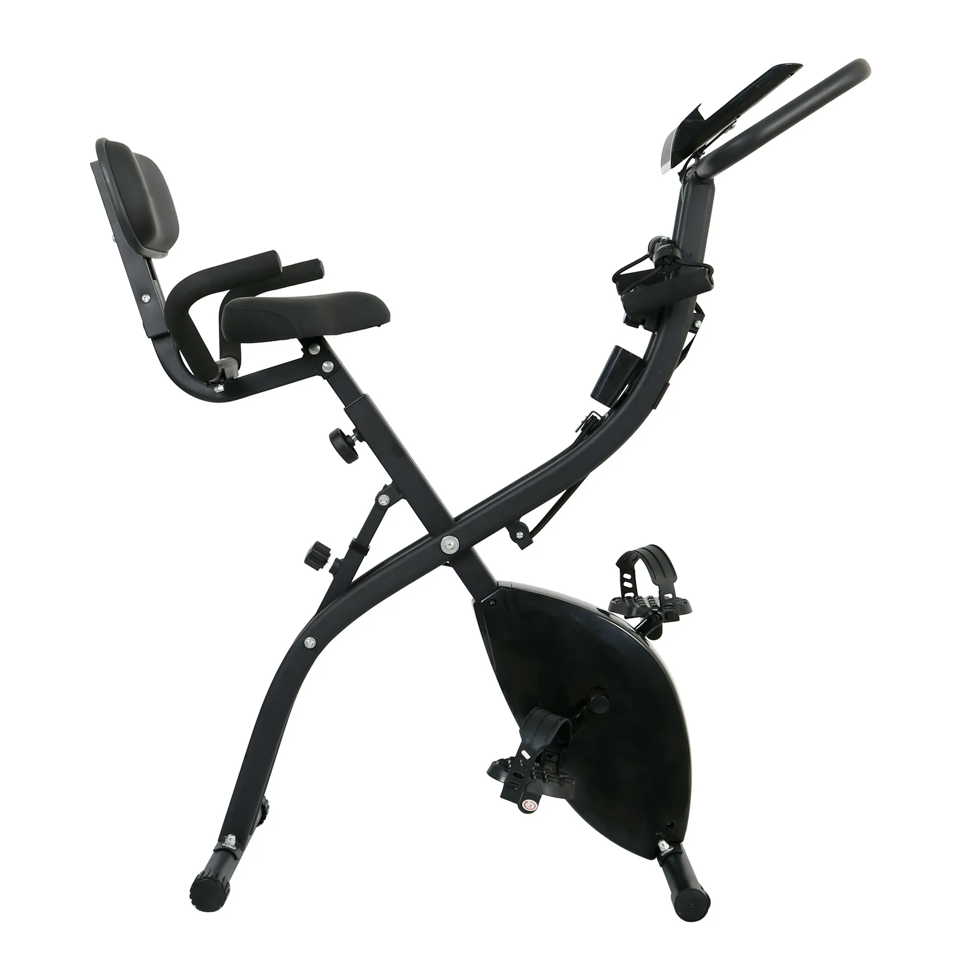 Magnetic Control Foldable Backrest Type Ultra-quiet 120kg Max Load Rehabilitation Mini Exercise Bike