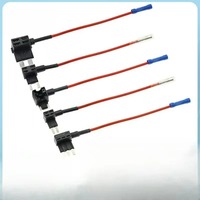 Pv/ For   5pcs 12V 24V Car Fuse Blade Bracket Circuit Adapter Protector Splitter ATM APM Tap Mini Connector Truck Auto Parts