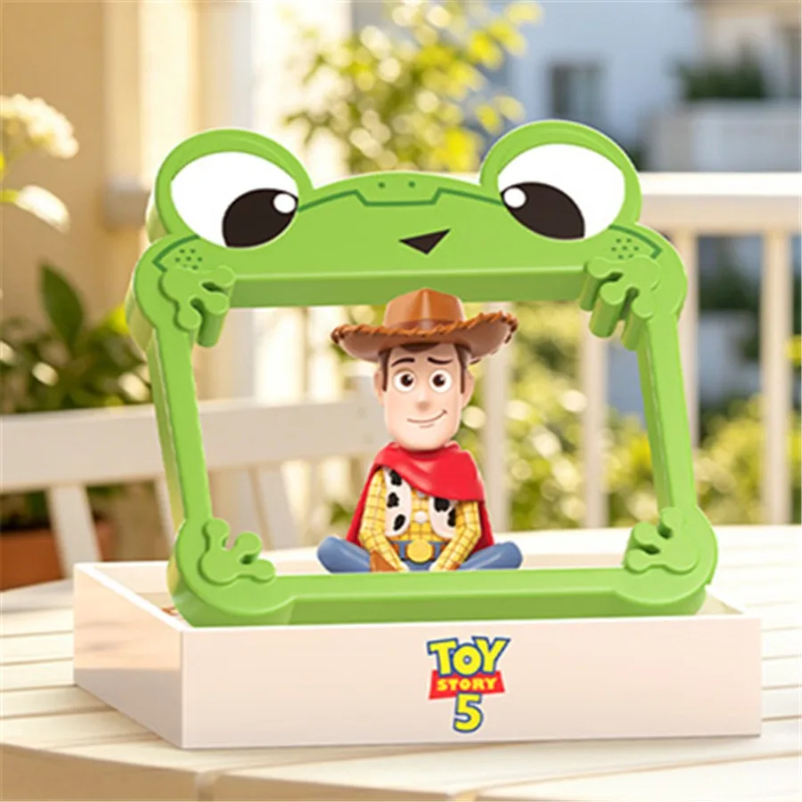 Disney Pixar Lilypad Toy Story Blind Box Woody Figure with Frog Frame Desktop Ornament Gift Buzz Lightyear Collectible Toy view 5