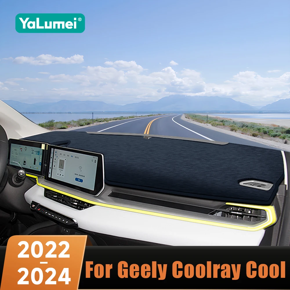 For Geely Coolray Cool 2022 2023 2024 Car Dashboard Cover Avoid Light Pad Sun Shade Anti-UV Carpets Case Non-Slip Protect Mat