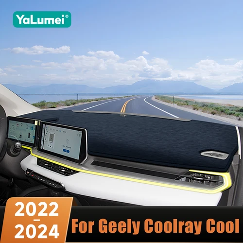 Para Geely Coolray 2022 2023 2024 cubierta del salpicadero del coche evitar almohadilla de luz parasol Anti-UV alfombras funda antideslizante proteger Mat
