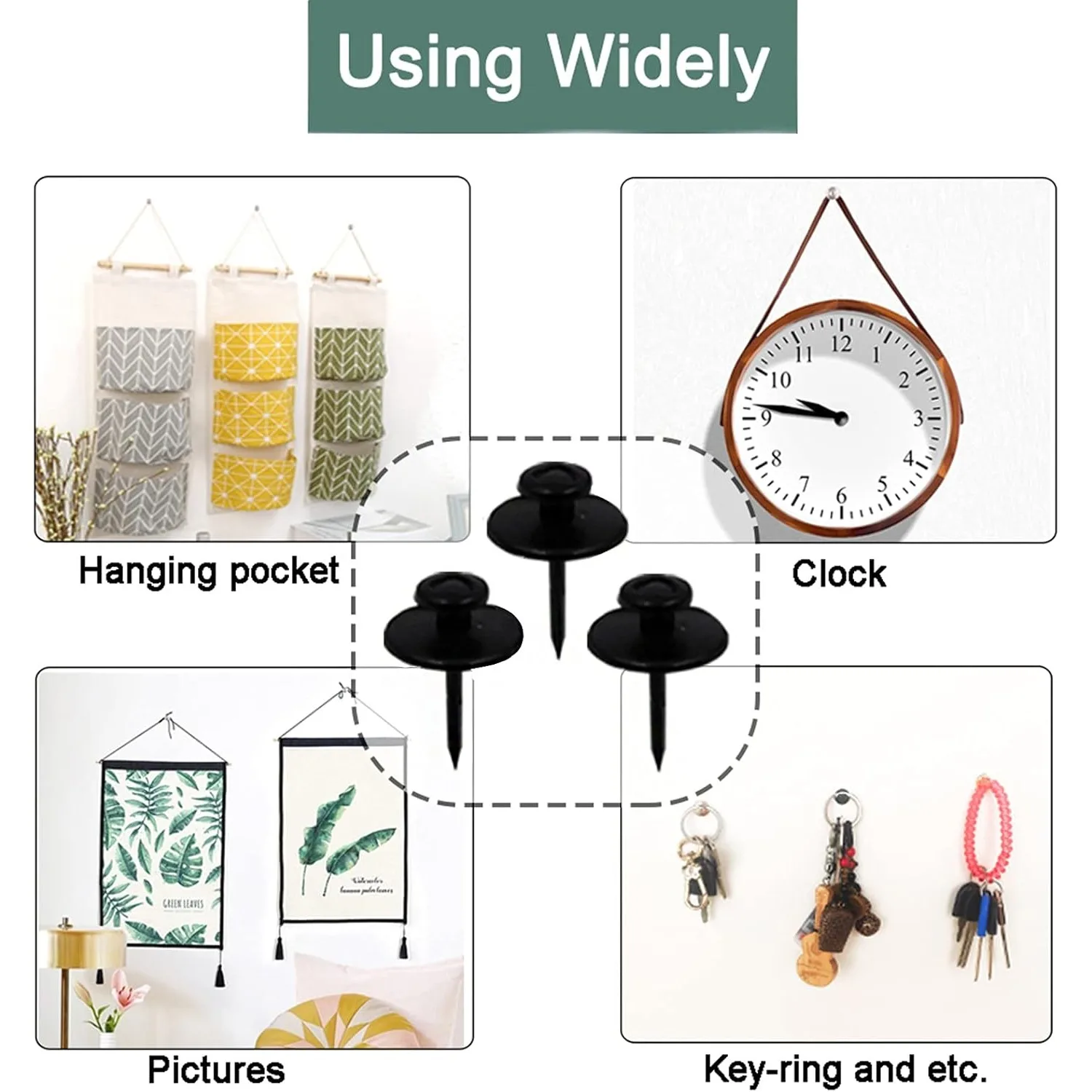 30 thumbtack wall hook, double-ended thumbtack wall hanging