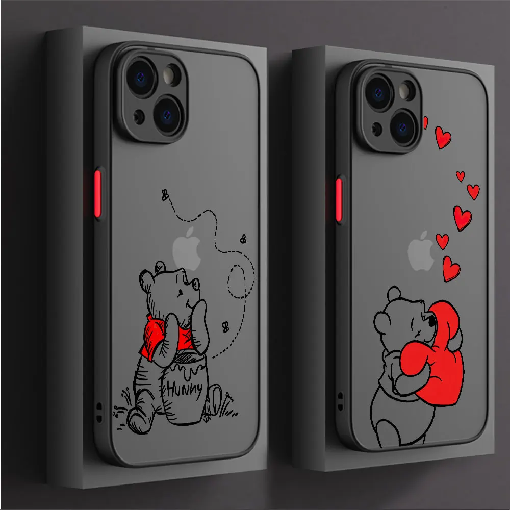 Shockproof Phone Case for Xiaomi Redmi Note 11S 12S 8T 8 7 10S 10 Pro 11 Pro 9S 9 12 13 Pro 11T Winnie the Pooh Cute Cover