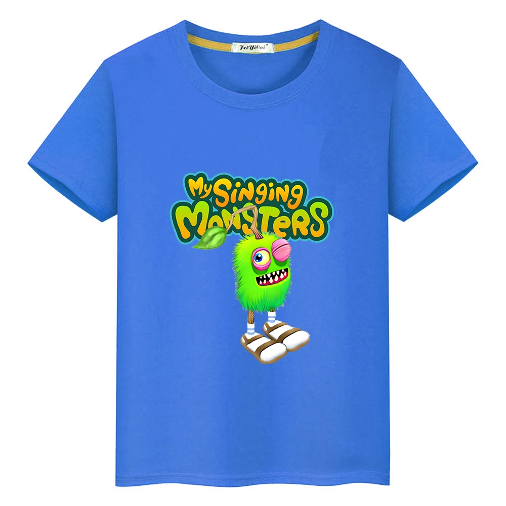 My Singing Monsters Kawaii Cartoon T-shirt Cute Graphic Printing Children Tee-shirt 100% Cotton High Quality Tshirts Summer Tees