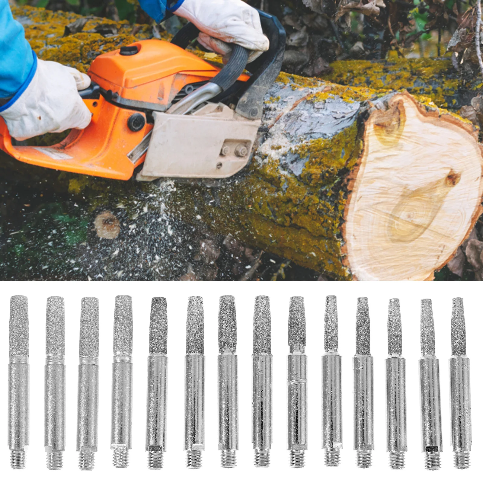 

4 8mm Chainsaw Grinding Stones Corundum Sharpening File Circular Blade Tools Even Texture Lightweight Portable Tool