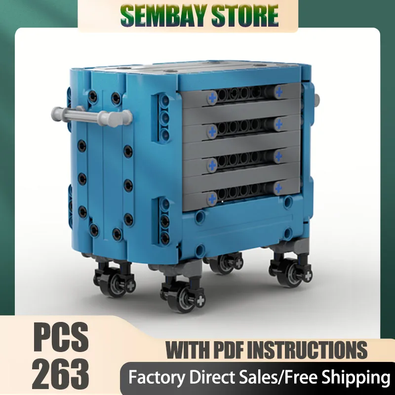 

Urabn Truck Model Moc Building Bricks Modular Tool Trolley Model Technology Blocks Christmas DIY Toy Construction Holiday Gifts