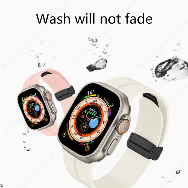Силиконовый ремешок для Apple watch series 7 8 9 SE 6 5 4 3 2 44 мм 38 мм 40 мм 45 мм 41 мм 42 мм 44 мм correa Apple watch ultra Band 49 мм