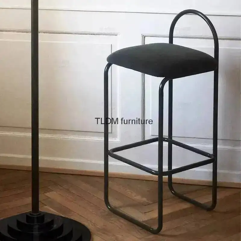 Barber Bar Stools Waiting Nordic Kitchen Dining Room Gamer Bar Chairs Reception Retro Cadeiras De Jantar Designer Furniture Fg16