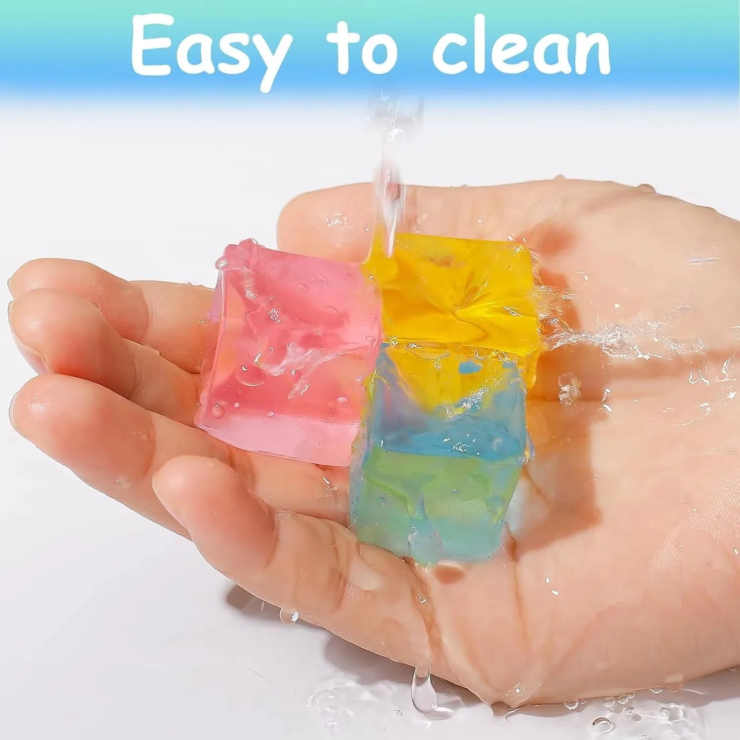 Juguetes para apretar de 4 tamaños, cubitos de hielo para aliviar el estrés, juguetes sensoriales blandos para la ansiedad, recuerdos de fiesta para niños y adultos