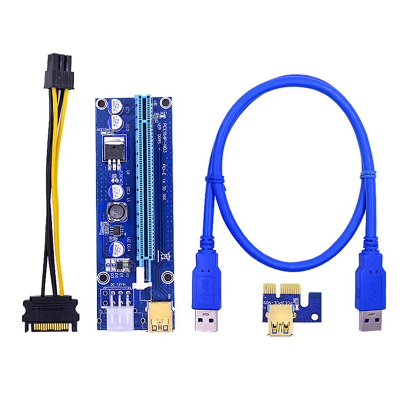 VER009S USB3.0 Pci-E ke Pci kartu adaptor Pci-E 1X sampai 16X kabel ekstensi kartu gambar kartu adaptor penambangan Bitcoin