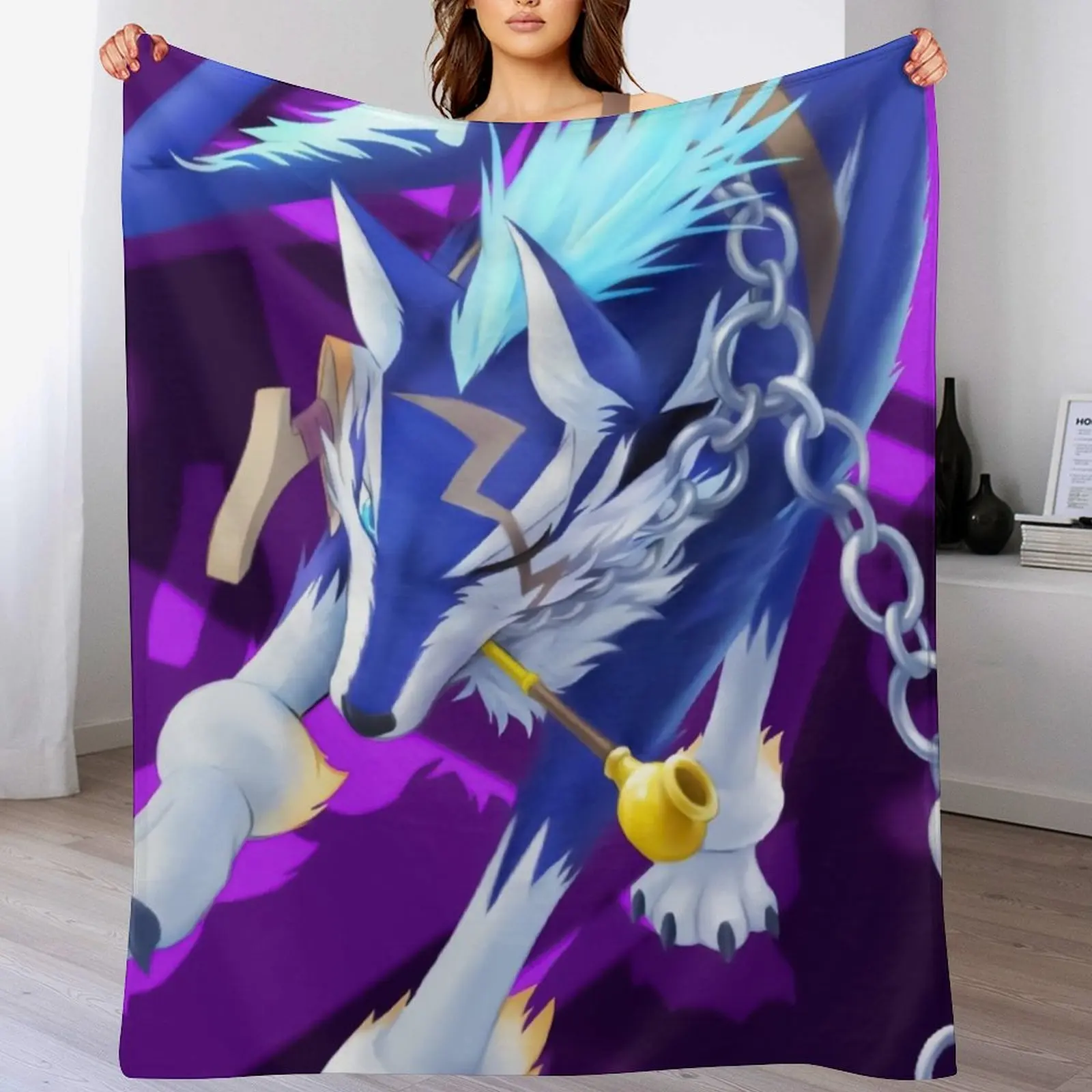 

Repede Tales of Vesperia Painting Anime Throw Blanket Multi Use Warm Blanket for Living Room Bedroom