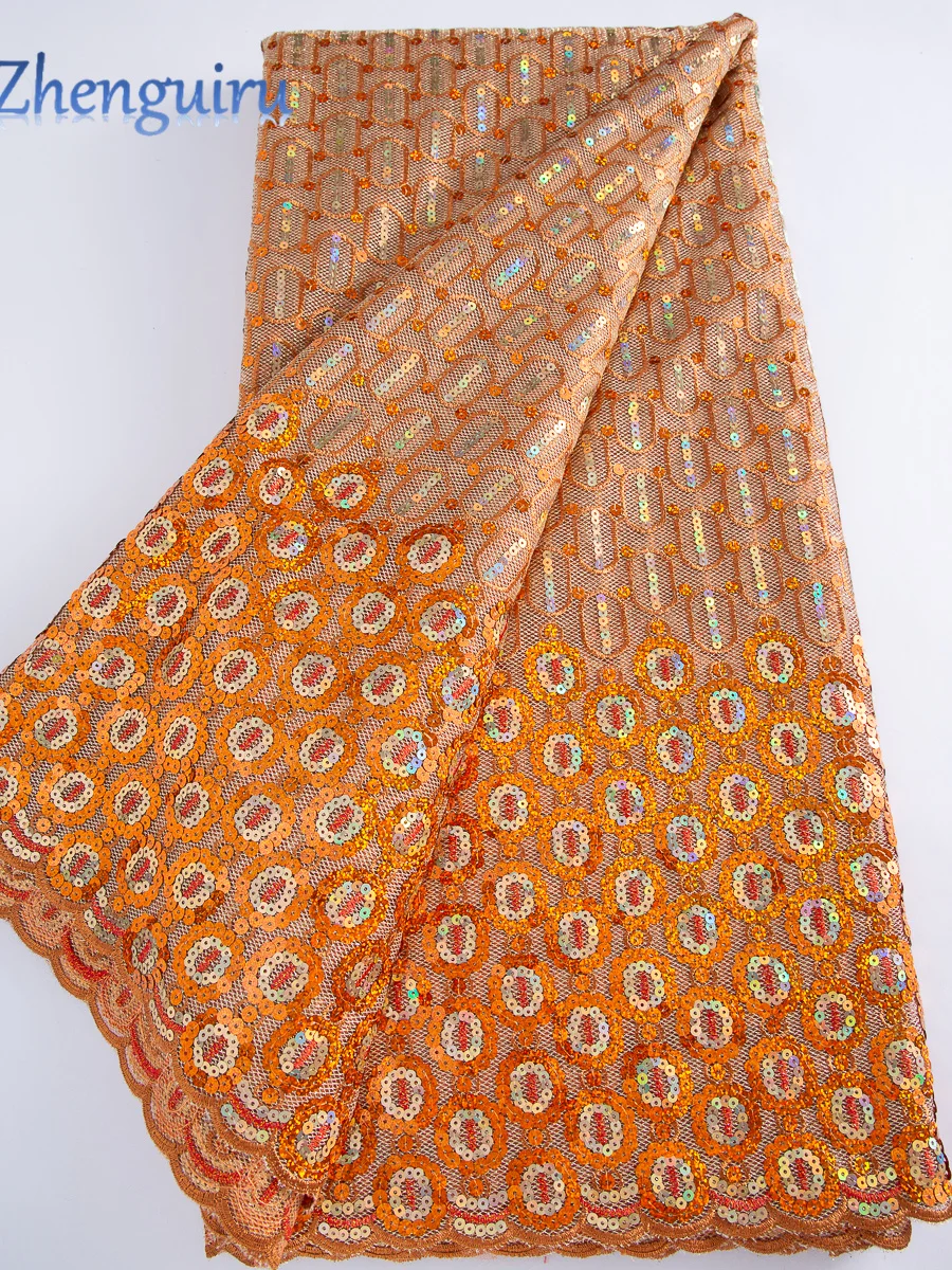 

2025 французская сетчатая кружевная ткань с блестками, высокое качество, 5 ярдов, платье невесты, нигерийская кружевная ткань, африканская сетка, женское шитье A4418