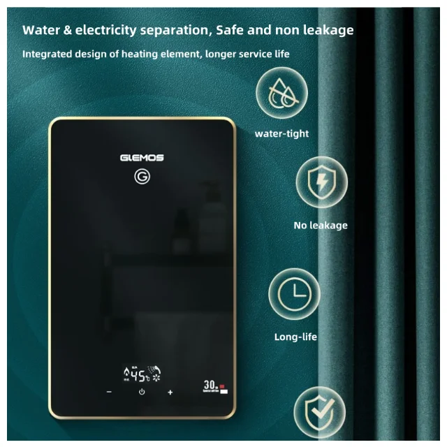 Água quente sem fim usado aquecedor de água quente elétrico instantâneo tankless inteligente chuveiro aquecedor de água chau eau elétrico