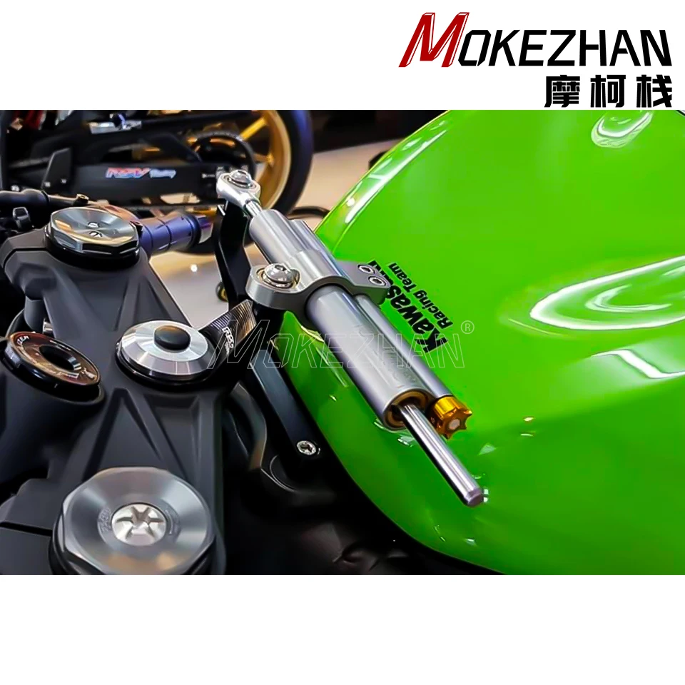 Motorcycle Steering Damper Bracket Mount For Kawasaki ZX-6R636 ZX6R 636 ZX636 ZX-6R 2009-2024 Parts Steering Stabilize Support