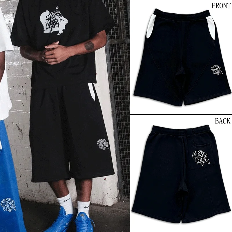 

Шорты Mertra y2k Harajuku, модные хип-хоп, уличный стиль, повседневные мужские/женские спортивные шорты, синие/черные