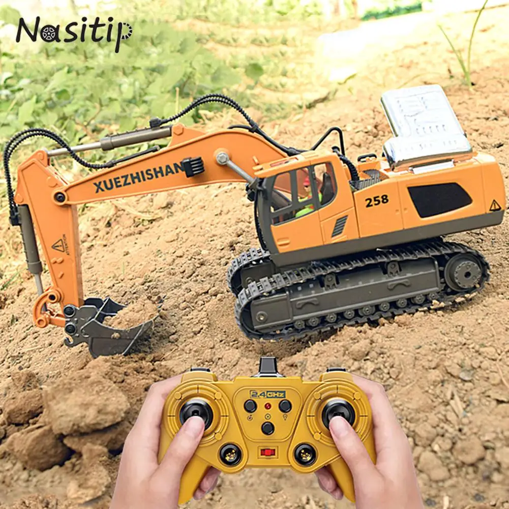 NASITIP Remote Control Engineering Vehicle Model Dump Truck Excavator Bulldozer Crane Rc Car For Boys Birthday Gifts