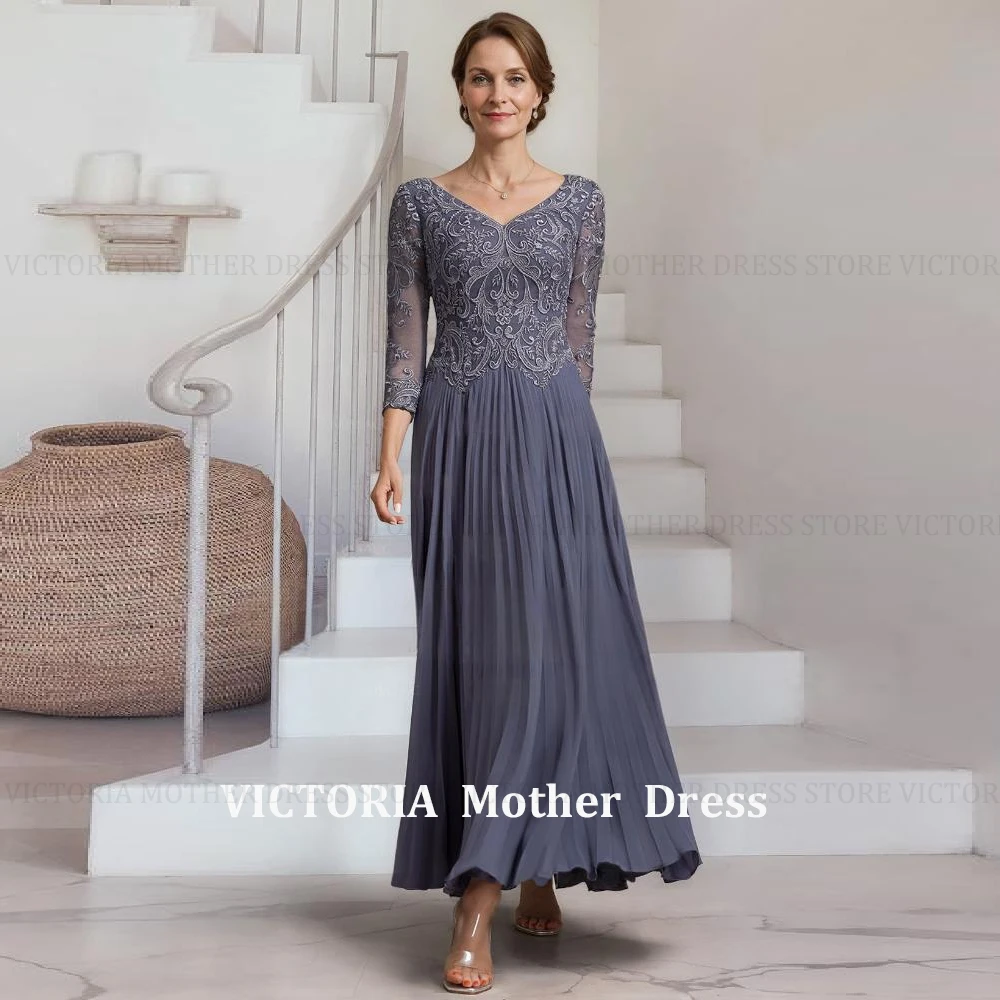 

VICTORIA Classic Mother of the Bride Dresses 2025 Customized A-Line V-Neck Appliques Long Wedding Guest Dress Long Evening Gowns
