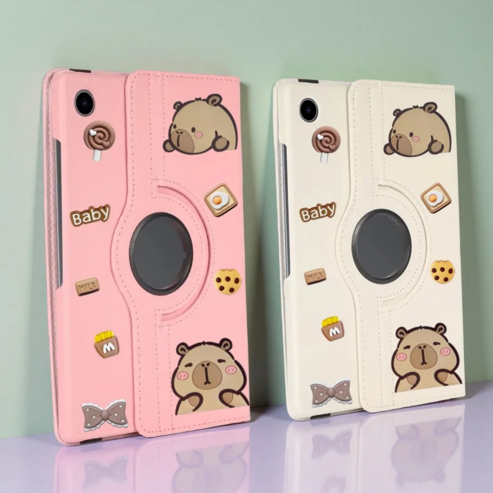 For Galaxy Tab A11 Plus 2025 11inch(SM-X230) Cartoon Kids Tablet Case For Samsung Tab A9 Plus SM-X210 DIY Capybara Tablet Cases
