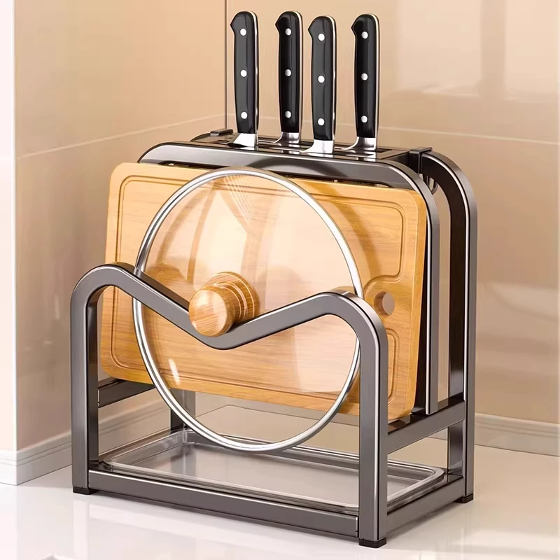 portacoltelli-multifunzione-da-cucina-scaffale-portaoggetti-integrato-per-tagliere-e-coperchi-facile-da-pulire-e-durevole