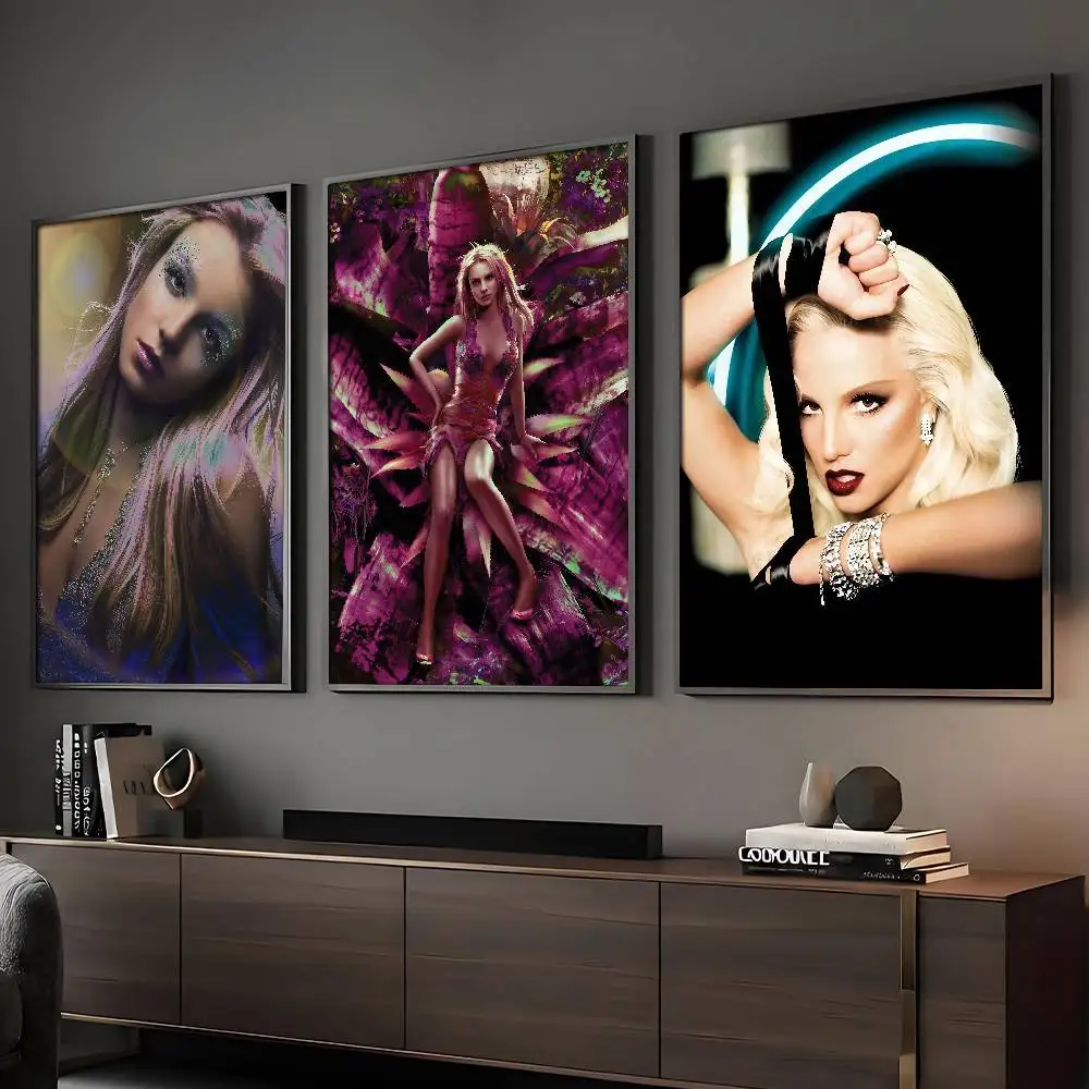 Singer B-Britney SpearsS Poster HD Art Sticky Wall Waterproof Home Living Room Bar Decoration